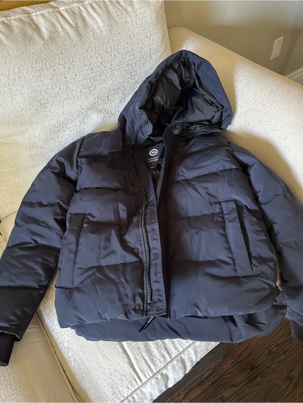 Canada Goose Men's Navy Hooded Puffer Parka